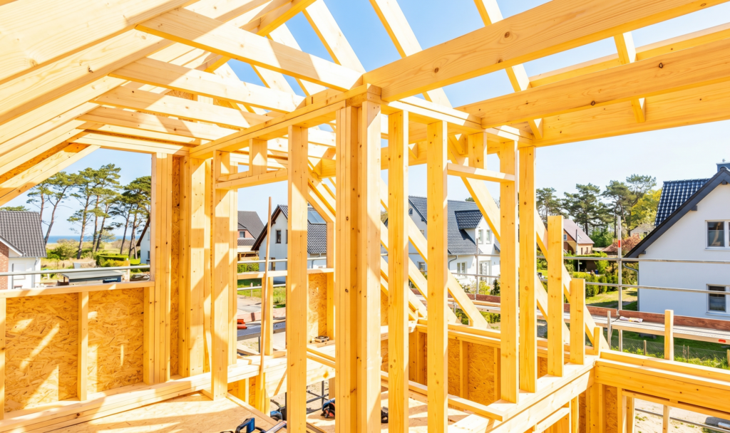 Holzständerbauweise Vorpommern: Montage eines ökologischen Einfamilienhauses